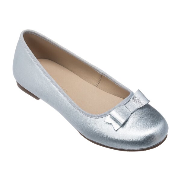 flat silver dress shoes