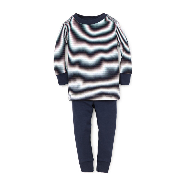 Essentials Striped Pajama Set, Navy