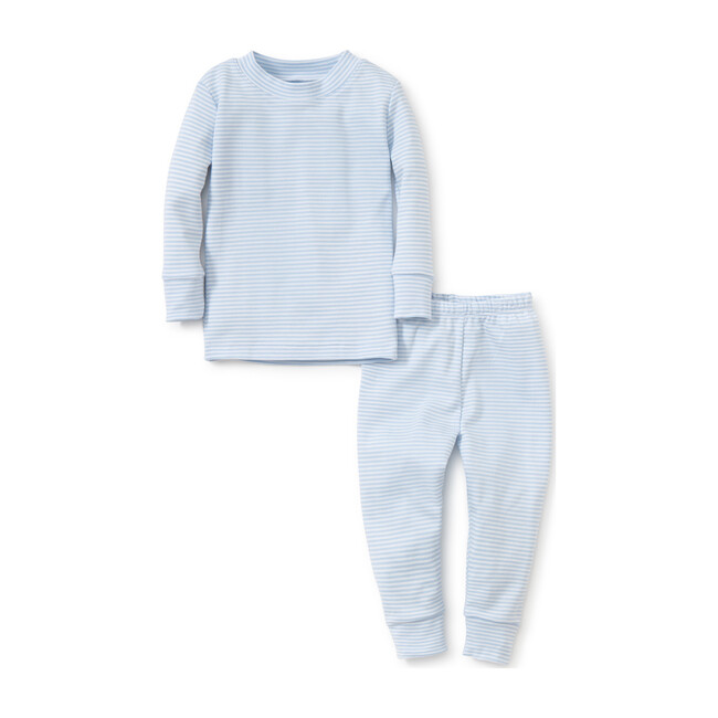 Simple Stripe Pajama Set Large, Blue