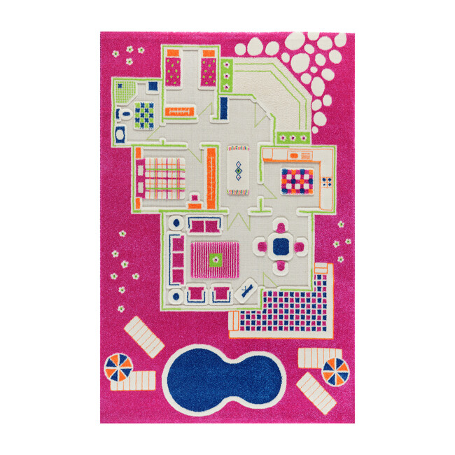 Play House 3-D Activity Mat, Pink Large
