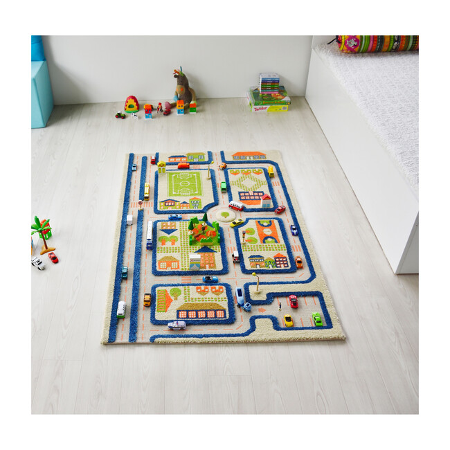 Traffic 3-D Activity Mat, Blue Medium