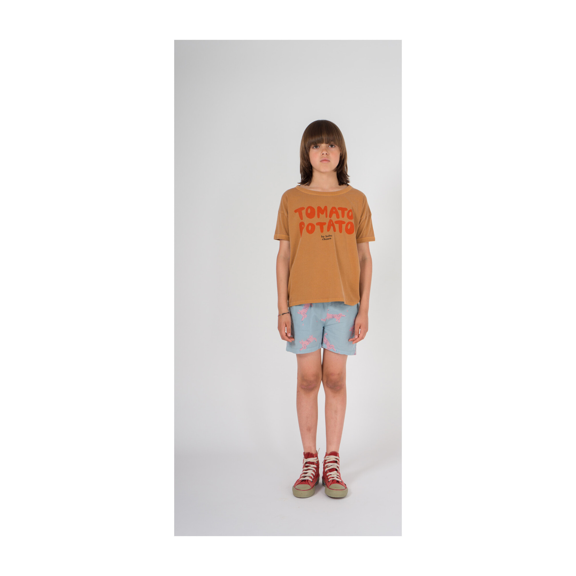 BOBO CHOSES トマト Tシャツと帽子セット 26SS】bobochoses(ボボショーズ)Bobo Choses By Hand tecnic cap(52cm