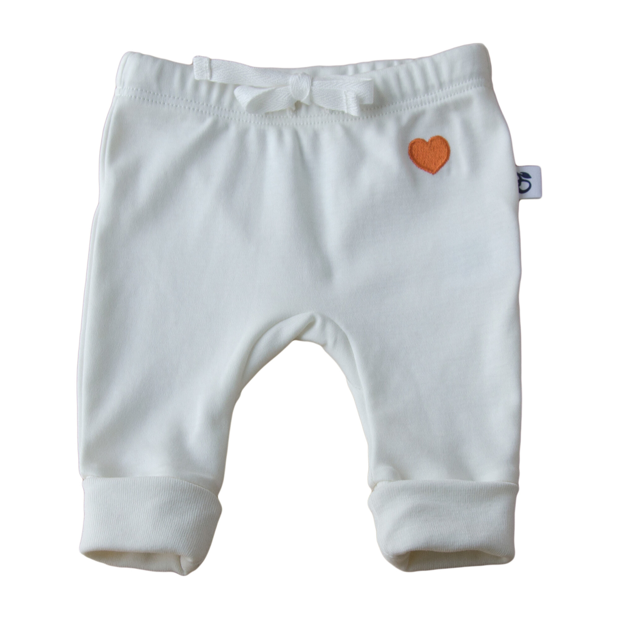 Heart Pants, White Baby Girl Clothing Pants