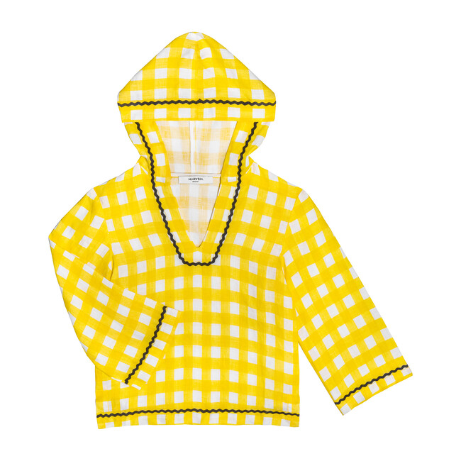 *Exclusive* Womens Gingham Hoodie, Yellow Gingham Marysia Exclusives