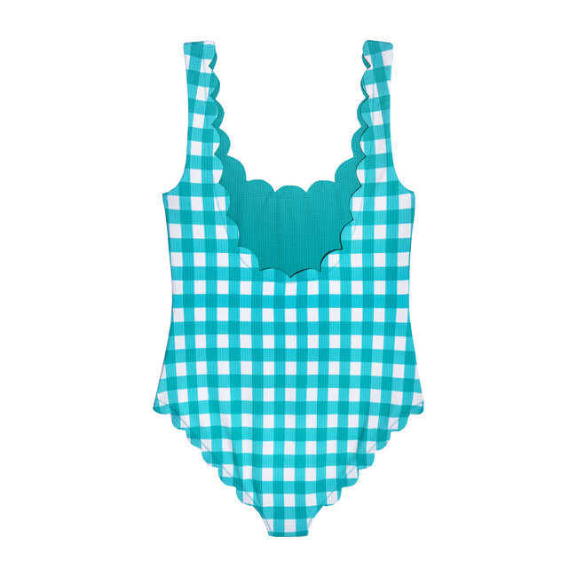 *Exclusive* Womens Palm Springs One Piece, Mint Gingham - One Pieces - 2