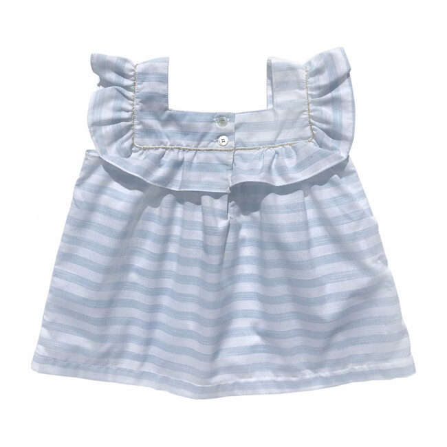 *Exclusive* Napoli Blouse, Blue Stripes - Blouses - 2