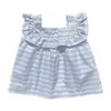 *Exclusive* Napoli Blouse, Blue Stripes - Blouses - 2