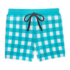 *Exclusive* Boy Shorts, Mint Gingham - Swim Trunks - 1 - thumbnail