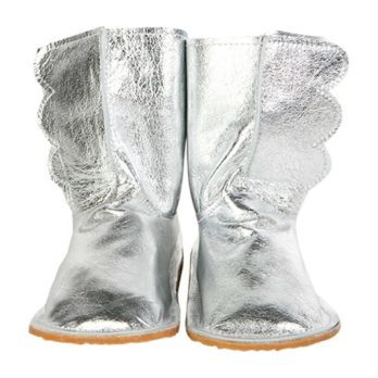 silver baby boots