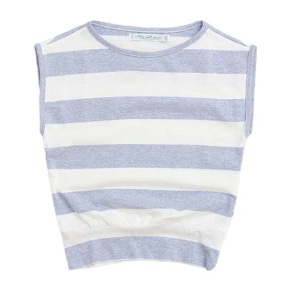 Wide Stripe Kimono Tee