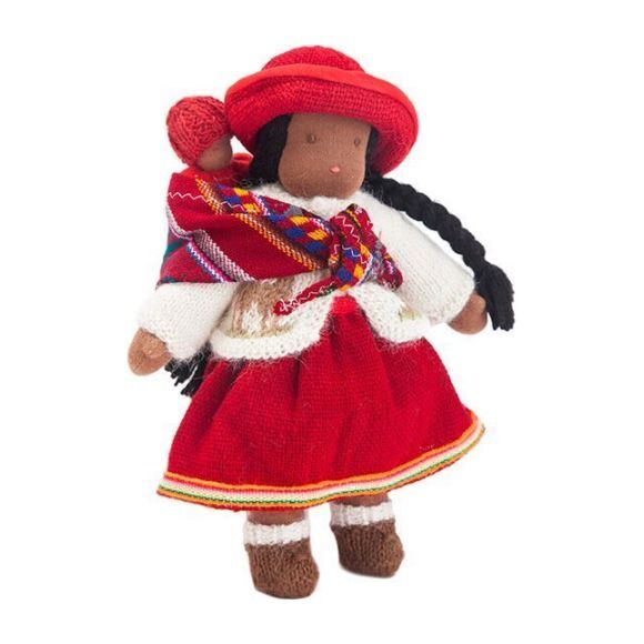 Waldorf Doll with Baby in Embroidered Sling - Dolls - 1