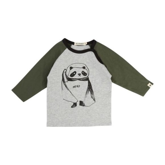 Baby Graphic T-Shirt, Grey Khaki - Tees - 1