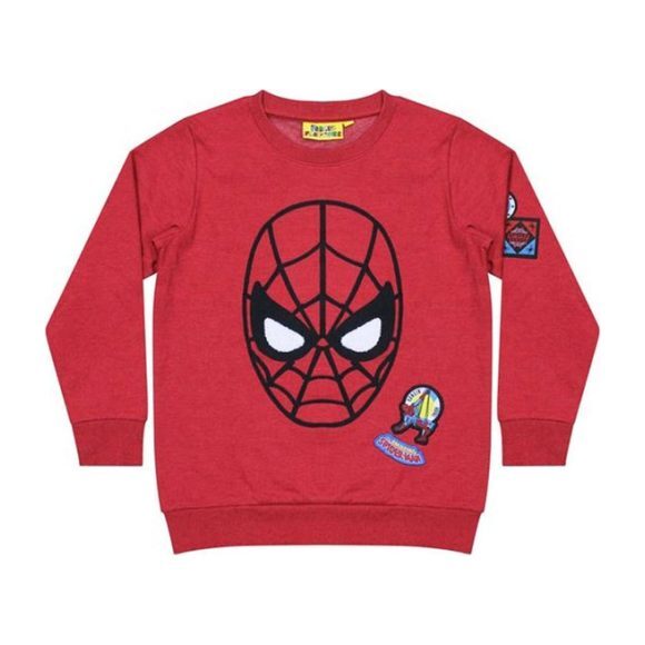 Spiderman Sweatshirt, Red - Sweatshirts - 1