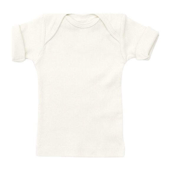 Rib Lap Shoulder Tee Short Sleeve Sand