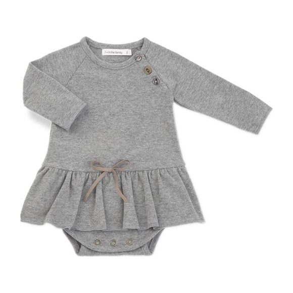 Liz Body Dress, Grey - Onesies - 1