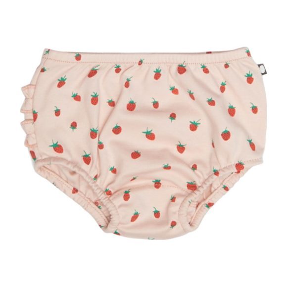 Strawberry Diaper Cover, Pink - Pants - 1