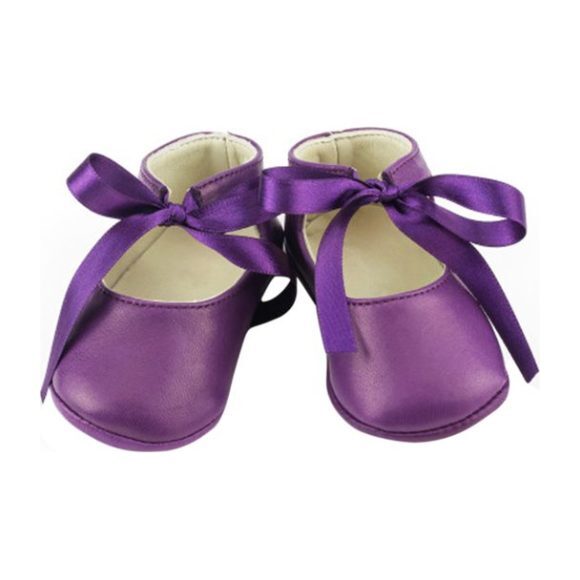 Leather Josephine Booties, Purple