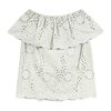 Isles Embroidered Off Shoulder Dress, Mint - Dresses - 1 - thumbnail