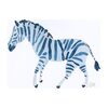 Indigo Zebra, 11".x 14" (Unframed) - Art - 1 - thumbnail