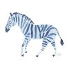 Indigo Zebra, 11".x 14" (Unframed) - Art - 2