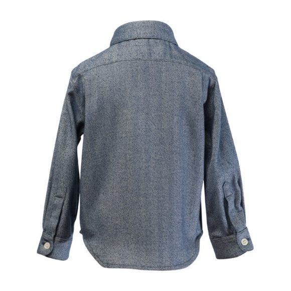 Hopper Shirt, Navy Herringbone Flannel - Shirts - 2