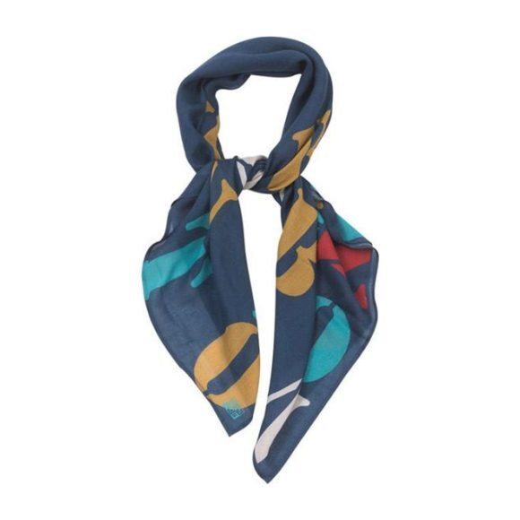 Bonton Scarf, Blue - Scarves - 1