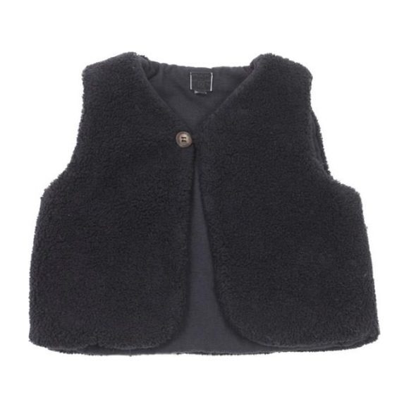Baby Vest, Navy - Jackets - 1