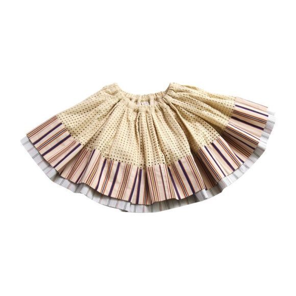 Two Tiered Twirl Skirt, Sesame - Skirts - 1