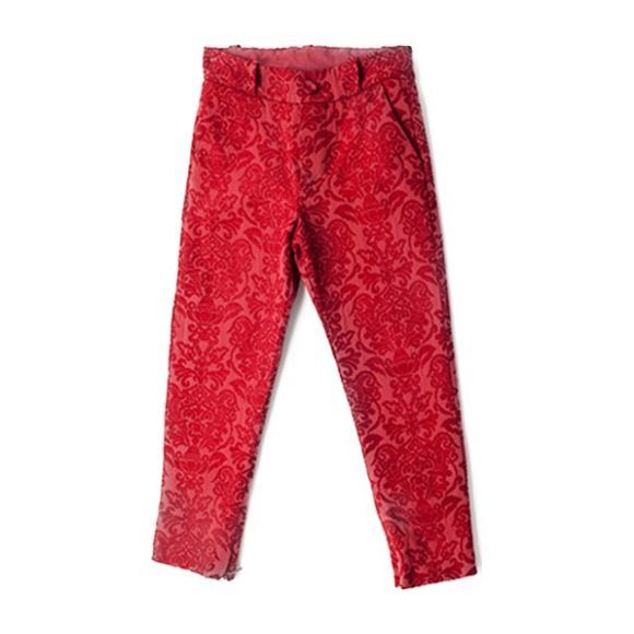 Brocade Gaby Pants, Red