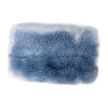 Fuzzy Hand Muff, Blue
