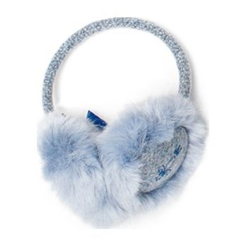 Fuzzy Ear Muffs, Blue - Hats - 1