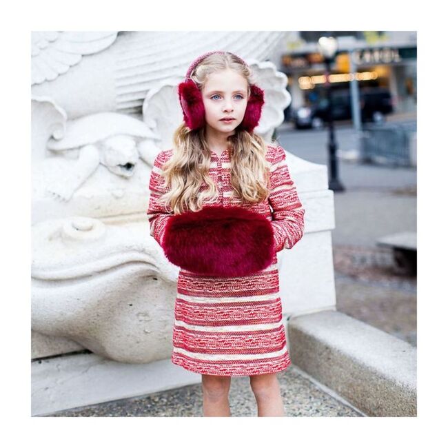 Eloise Tweed Dress, Red