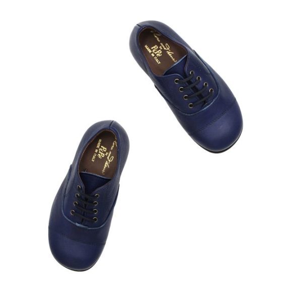 Leather Oxford, Navy