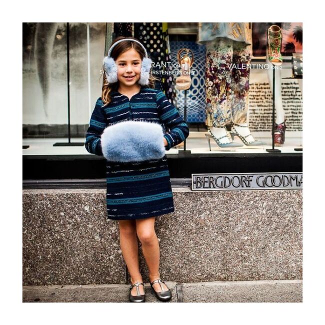 Fuzzy Ear Muffs, Blue - Hats - 2