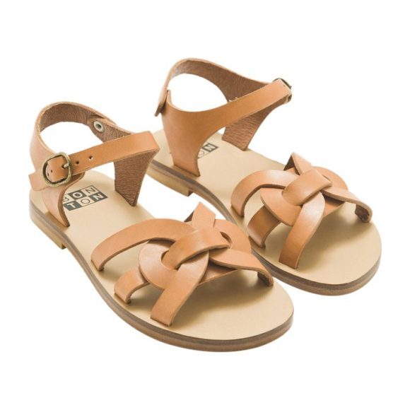 Sandales Cuir, Naturel - Sandals - 1