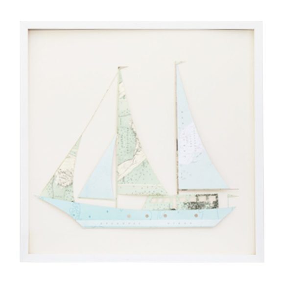 Folded Paper Boat: Nantucket Maps - Art - 1