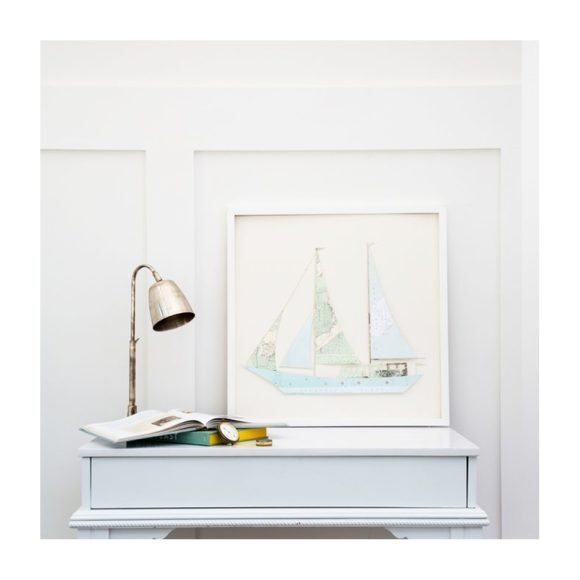 Folded Paper Boat: Nantucket Maps - Art - 2