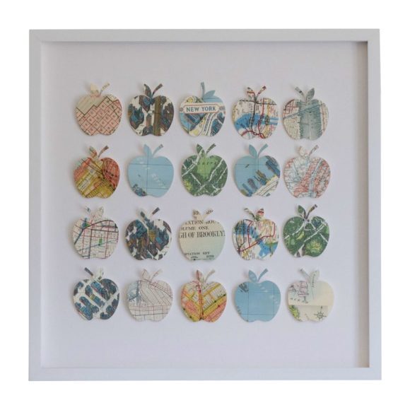 NYC Map Apple Collage - Art - 1