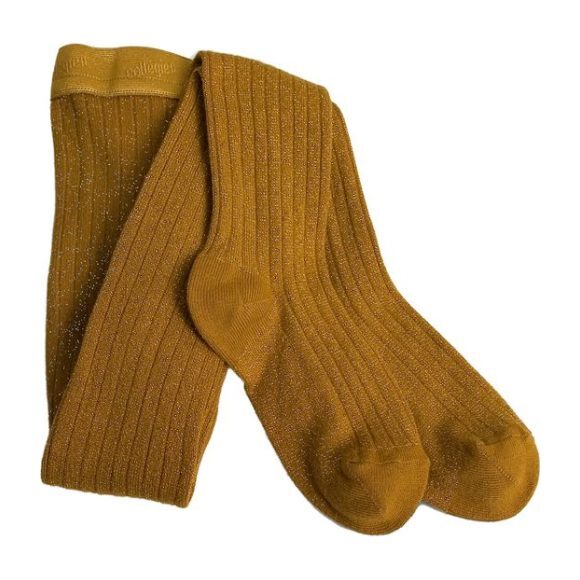 Collegien Tights, Ochre Lurex