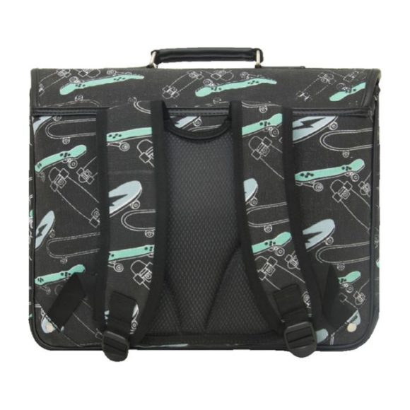 Third to Sixth Grade Skate Satchel Bag, Black - Backpacks - 2