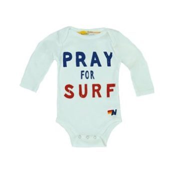 Pray for Surf Onesie, White - Onesies - 1