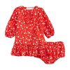 Astrid Star Printed Cotton-Silk Dress, Red - Dresses - 1 - thumbnail