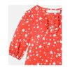 Astrid Star Printed Cotton-Silk Dress, Red - Dresses - 3