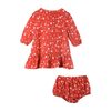 Astrid Star Printed Cotton-Silk Dress, Red - Dresses - 4