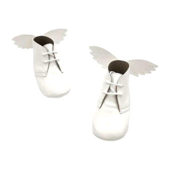 Angel Wing Boot, White - Boots - 1