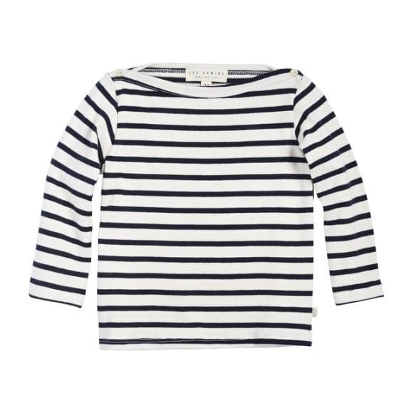 Breton Stripe Top, Natural/Navy
