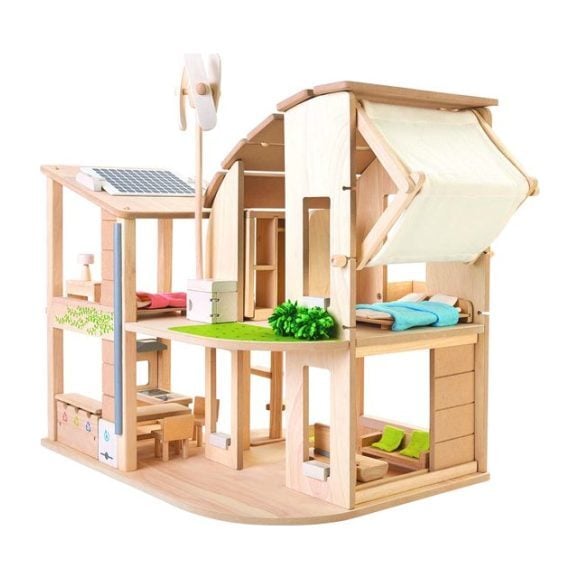Green Dollhouse w/Furniture - Dollhouses - 1