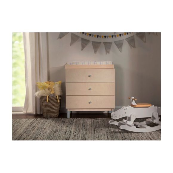 grey crib and dresser