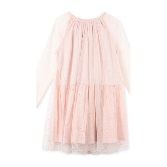 Misty Rhinestone Embellished Tulle Dress, Pink - Dresses - 1