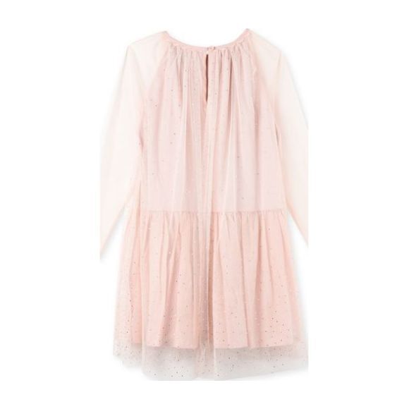 Misty Rhinestone Embellished Tulle Dress, Pink - Dresses - 2